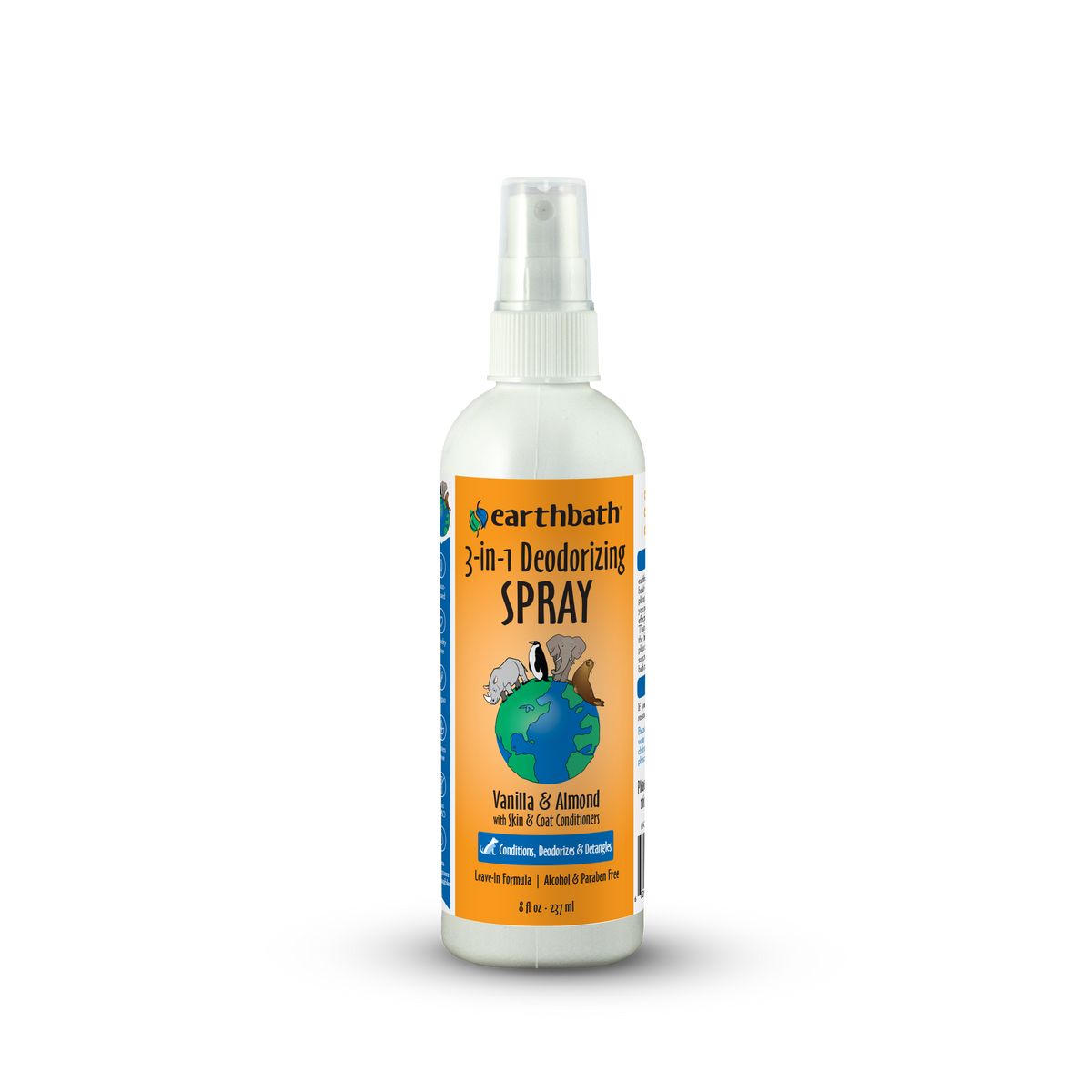 Earthbath 3-in-1 Deodorizing Spray bottle on a white background