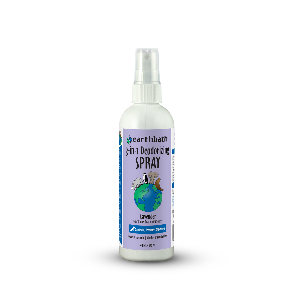 Earthbath 3-in-1 Deodorizing Spray bottle on a white background