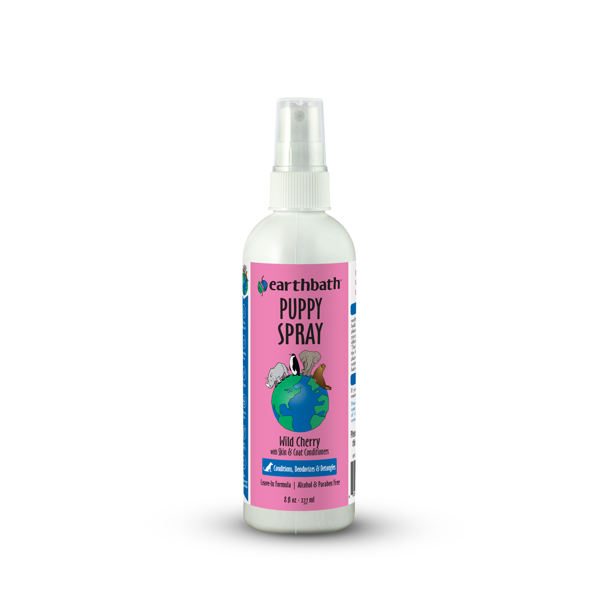 Earthbath Puppy Spray bottle with pink label on a white background