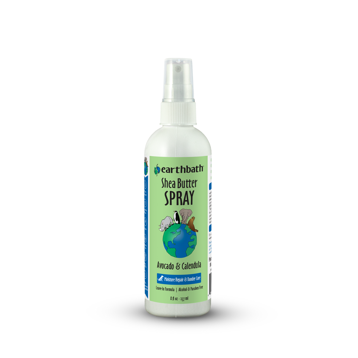 Earthbath Shea Butter Spray bottle on a white background