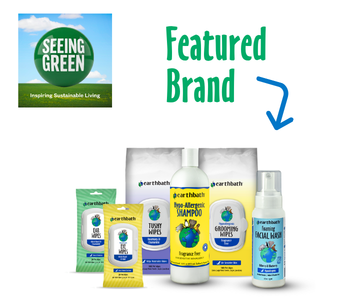 Earthbath product line with visible branding on a white background