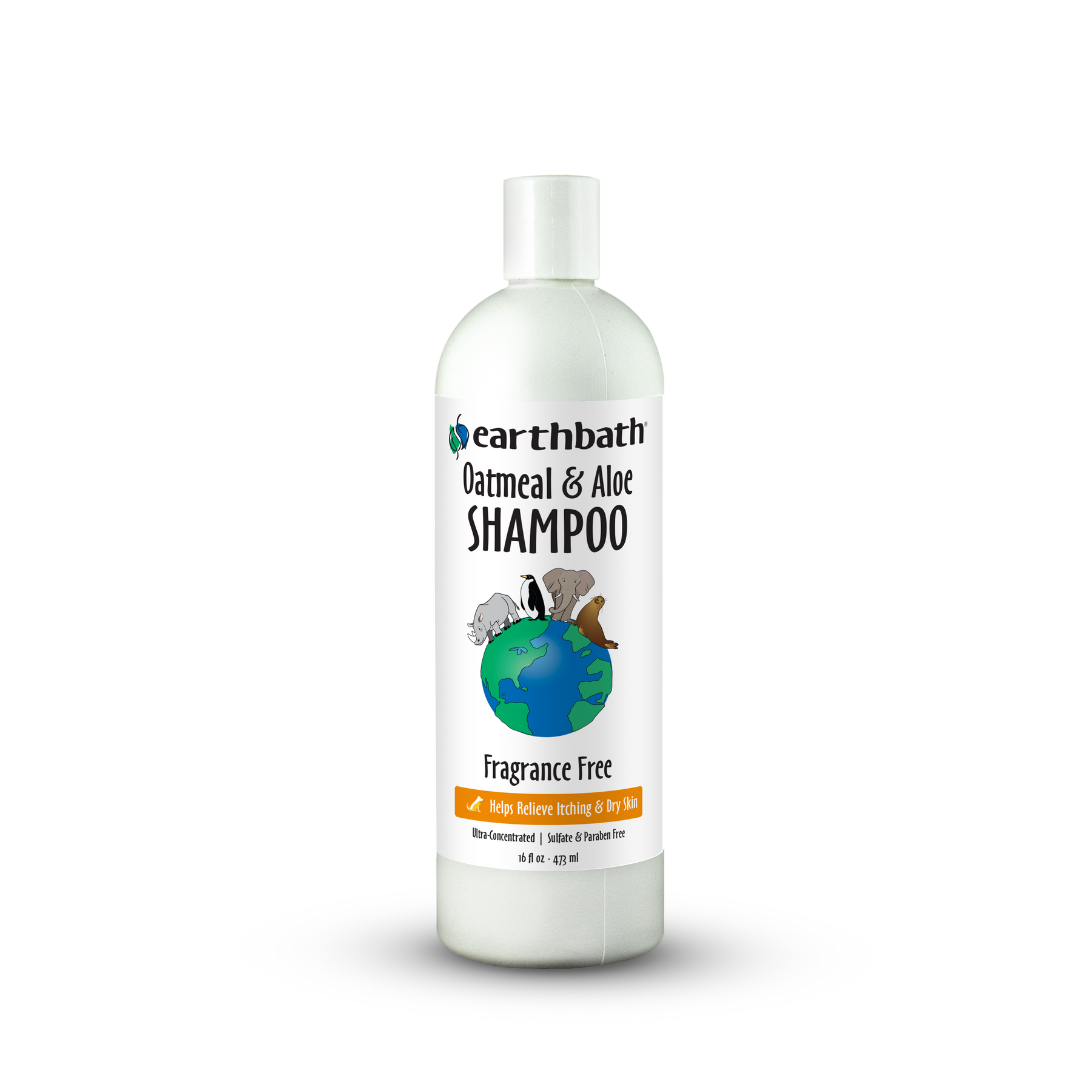 Earthbath Oatmeal & Aloe Shampoo bottle on a white background