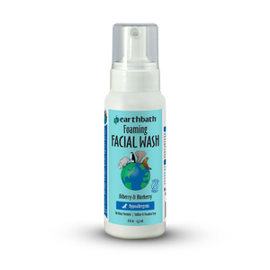 Earthbath Foaming Facial Wash bottle on a white background