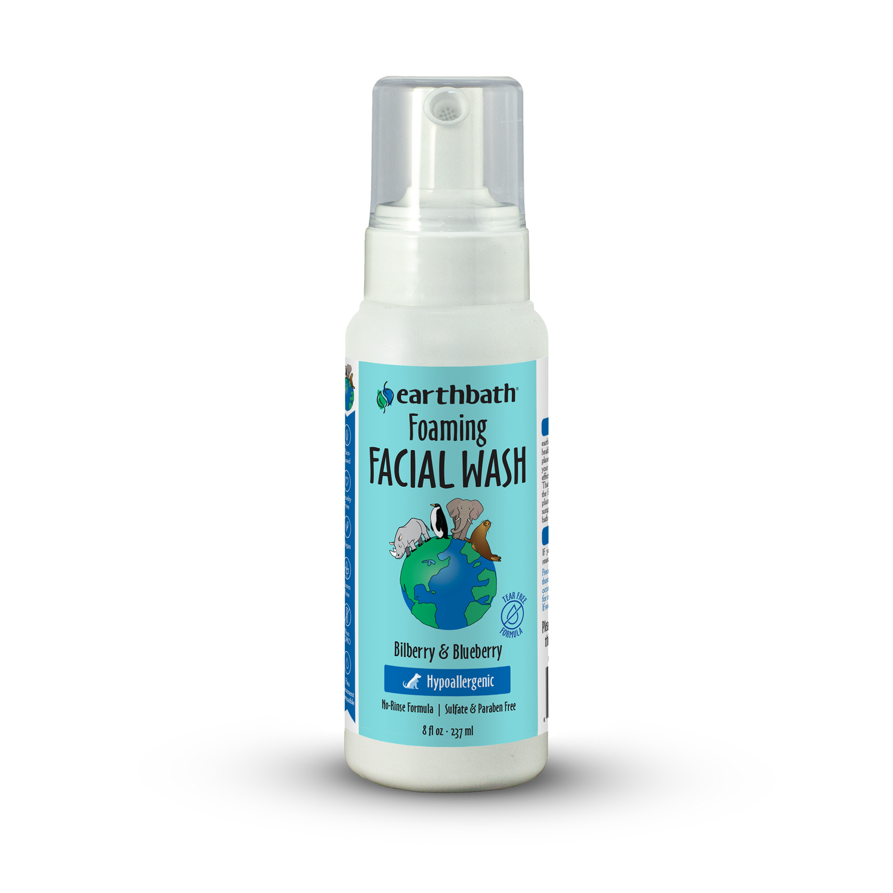 Earthbath Foaming Facial Wash bottle on a white background