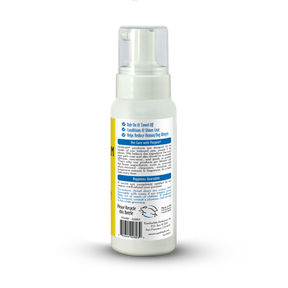 White spray bottle with label on a white background