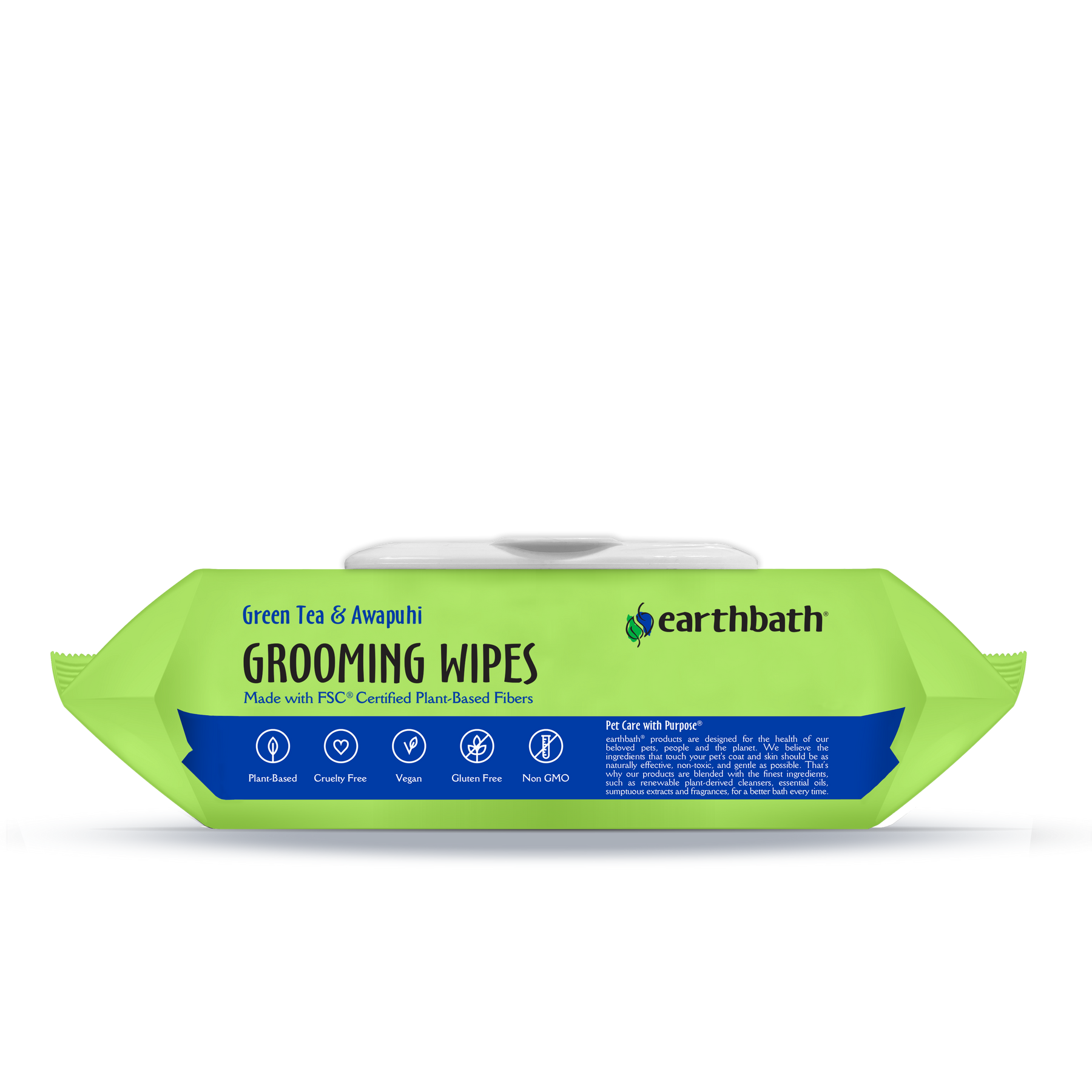 Grooming Wipes - Green Tea & Awapuhi laying down from the other perspective 