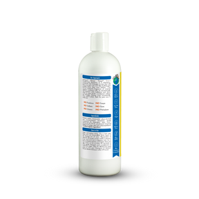 White bottle with a label on a white background