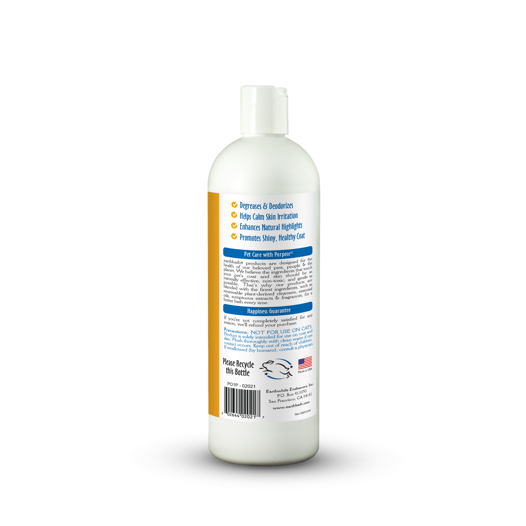 White bottle with label on a white background