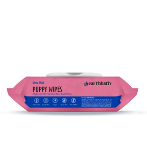Puppy Wipes lying down with information