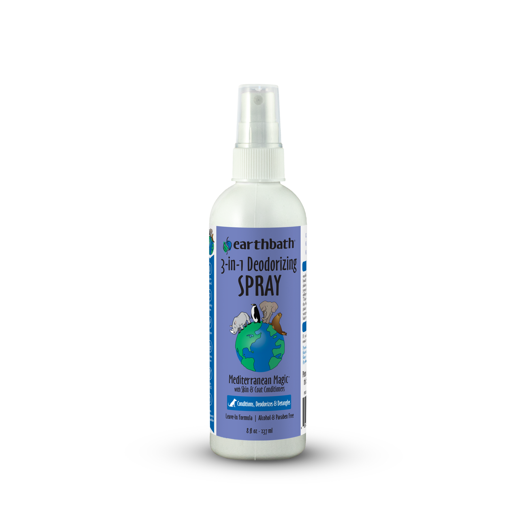 Earthbath 3-in-1 Deodorizing Spray bottle on a white background