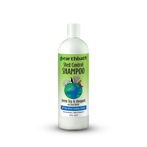 Earthbath Shed Control Shampoo bottle on a white background
