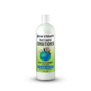 Bottle of Earthbath Shed Control Conditioner on a white background
