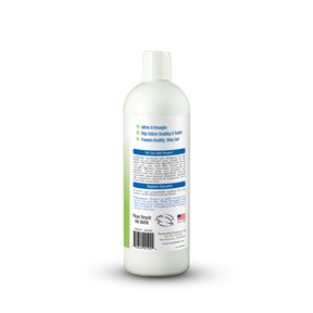 White bottle with a label on a white background