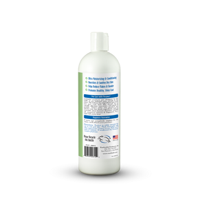 A bottle of Earthbath Moisture Repair Shampoo with Avocado & Calendula, shown on a white background.