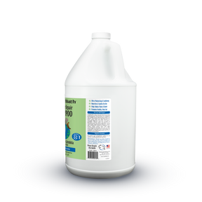A one-gallon white plastic jug of earthbath Moisture Repair Shampoo, featuring a green and blue label with a globe graphic, set against a white background.