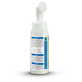 White bottle with a pump on a white background