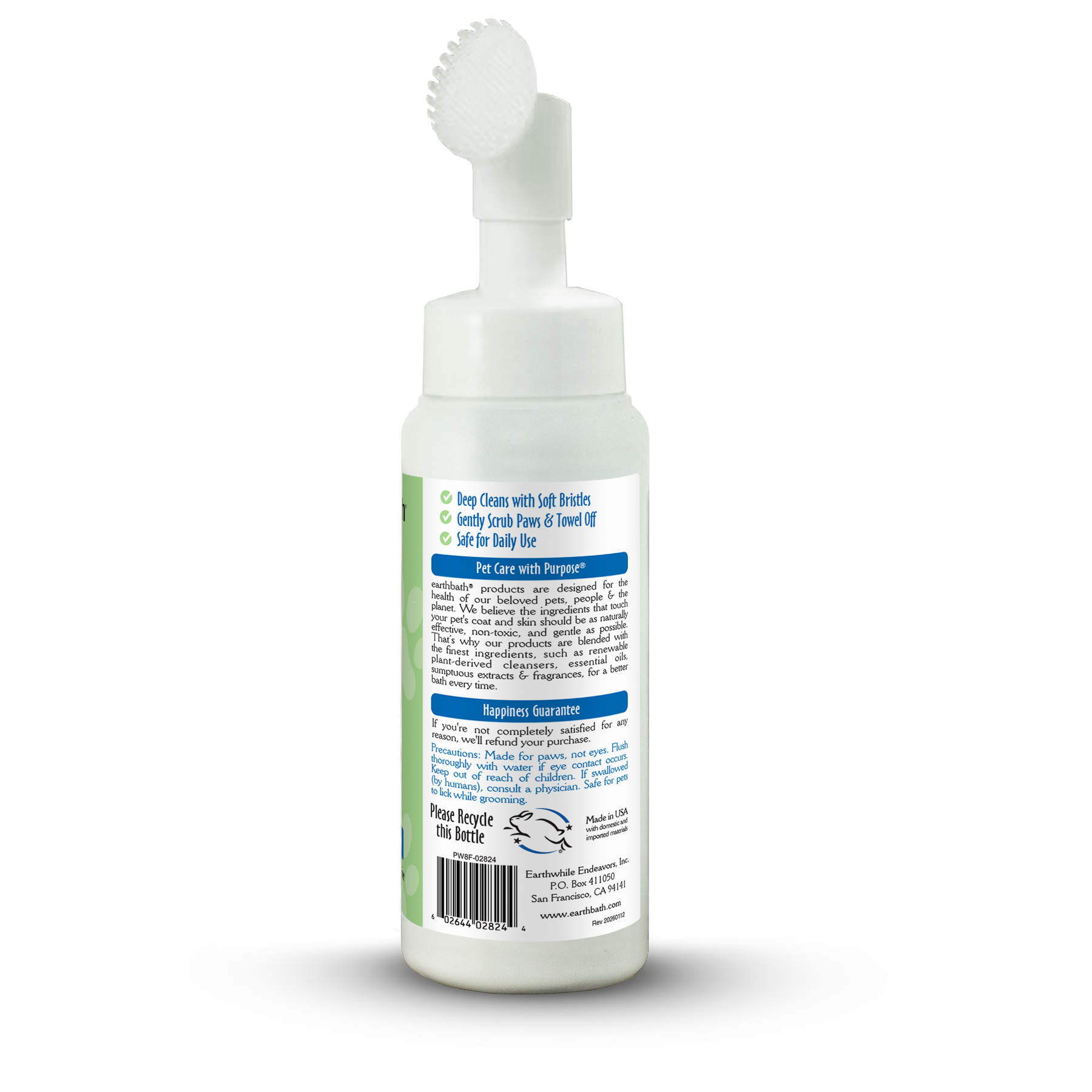 White bottle with a pump on a white background