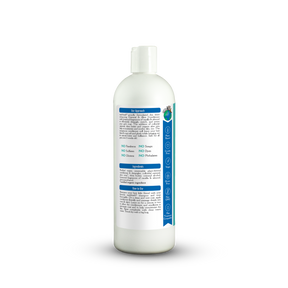 White bottle with a label on a white background