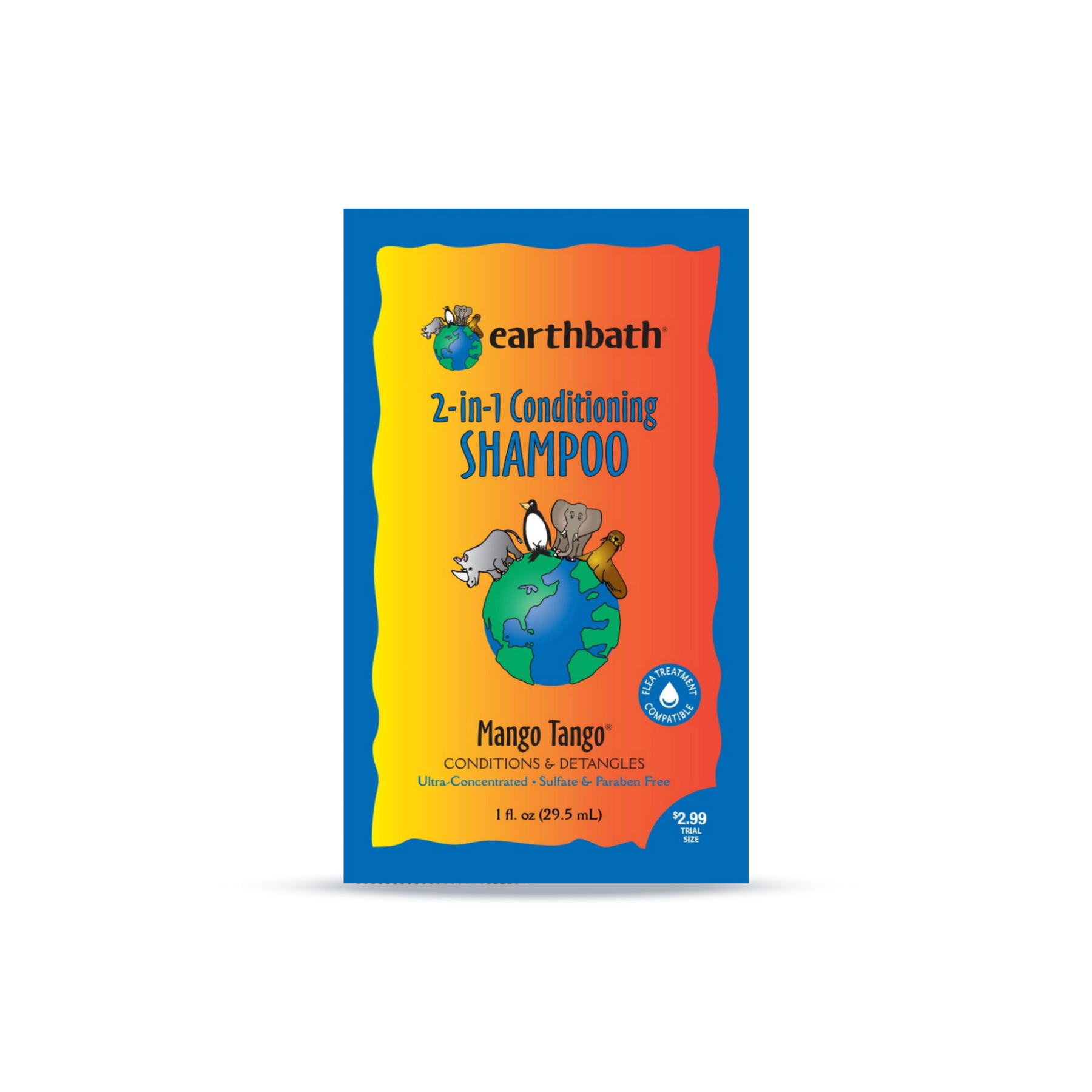 earthbath 2-in-1 Conditioning Shampoo on a white background