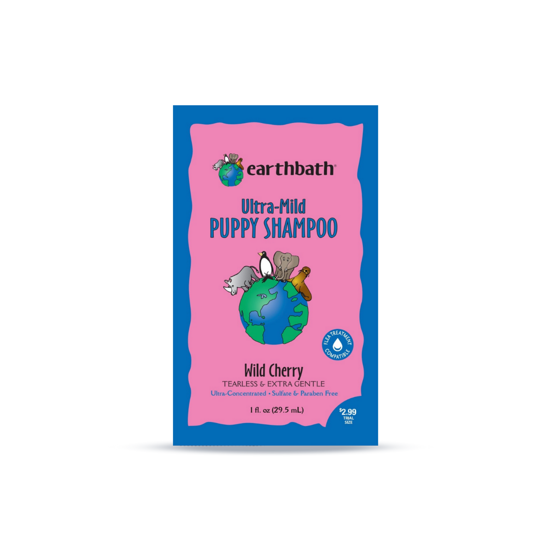 earthbath Ultra-Mild Puppy Shampoo on a white background