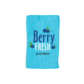 Microfiber Face Towel with text "Berry Fresh"