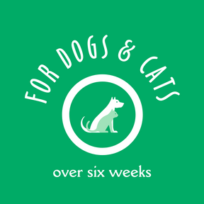 Description referencing the age of the dogs and cats that can use this product