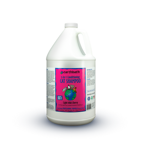 earthbath® 2-in-1 Conditioning Cat Shampoo, Light Wild Cherry, Extra Gentle Conditioning Formula, 128 oz